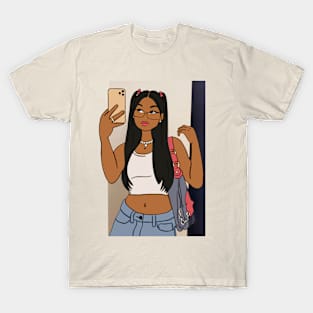 Black Woman Cartoon Collection T-Shirt